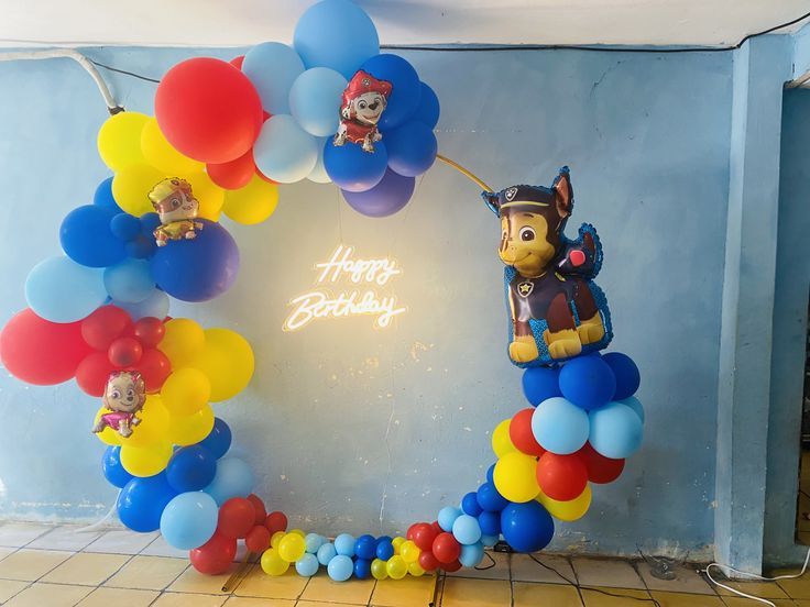 Paw patrol ring birthday decoration 