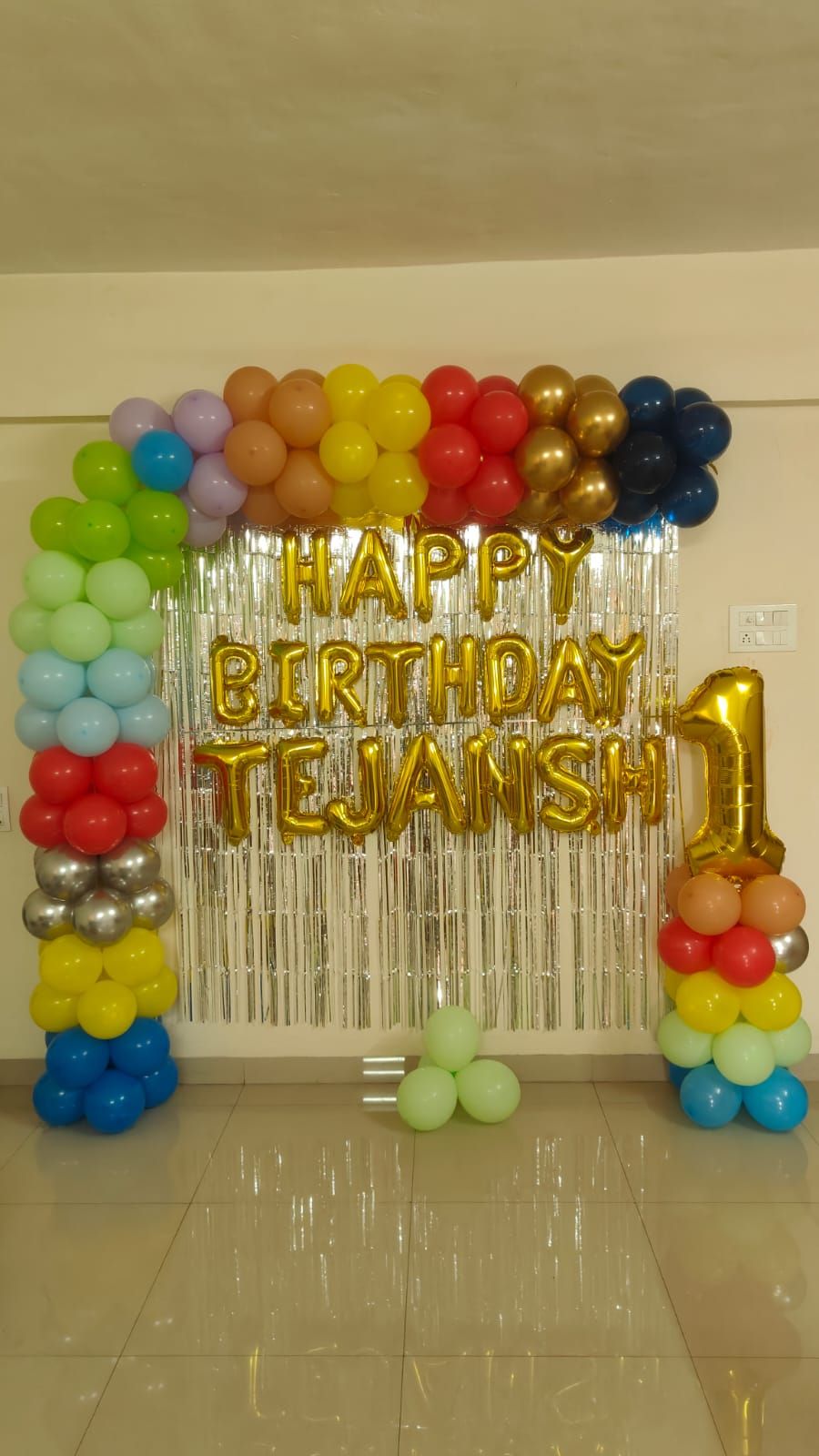 Multiple colours balloon decoration 
