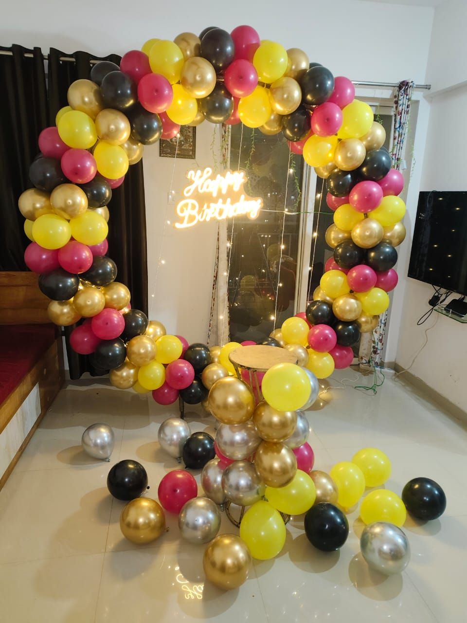 Multi colour balloon decoration 