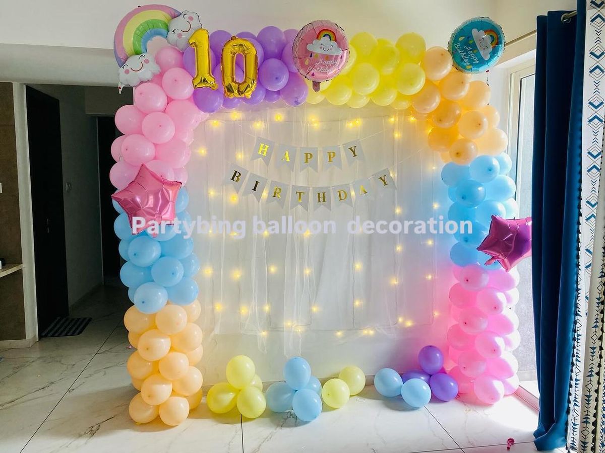 Rainbow theme decoration 