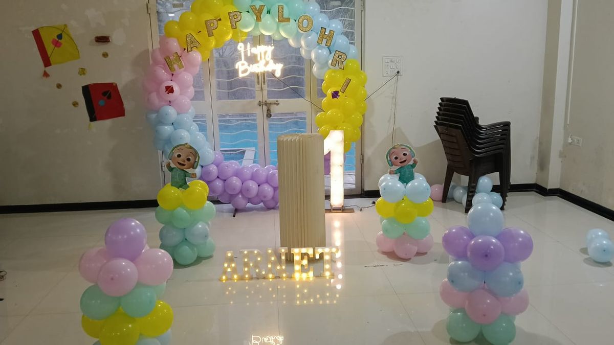 Cocomelon theme birthday decoration 