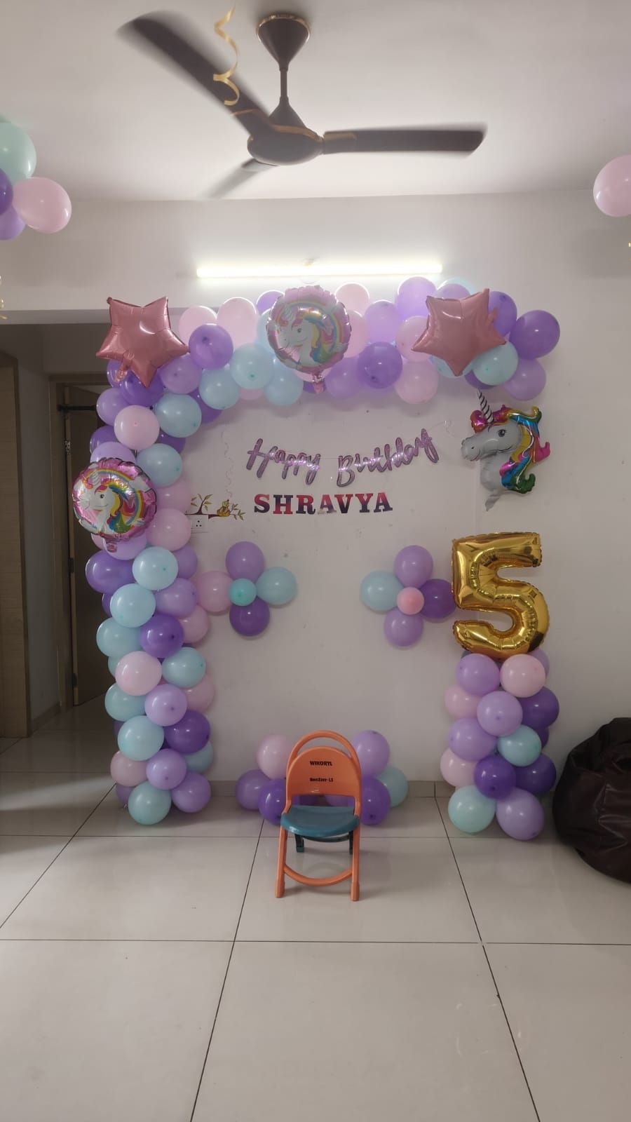 Unicorn theme balloon decoration 