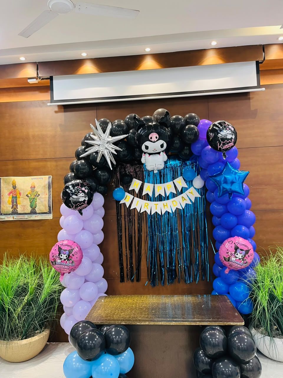 Kuromi theme birthday decoration 
