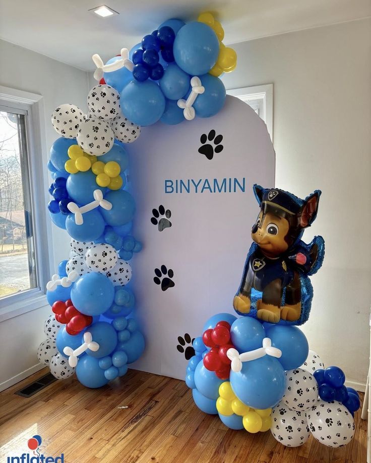 Paw patrol birthday decoration U shape panel 