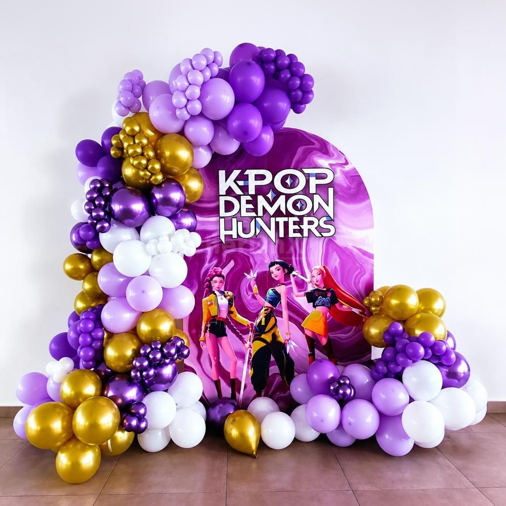 K-Pop Demon Hunters theme decoration U shape panel decoration 