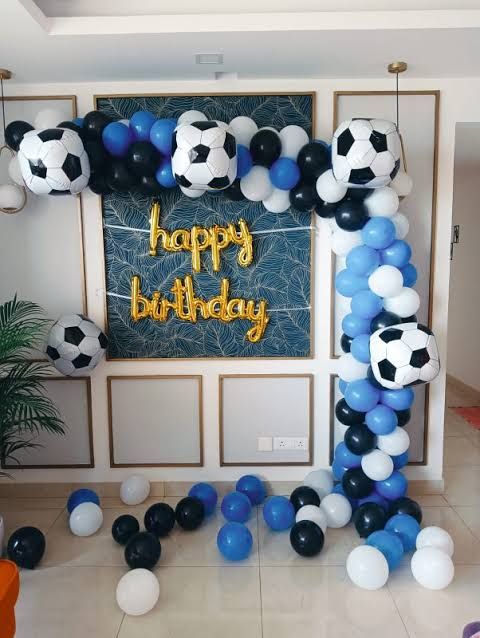 Football theme arch birthday decoration 