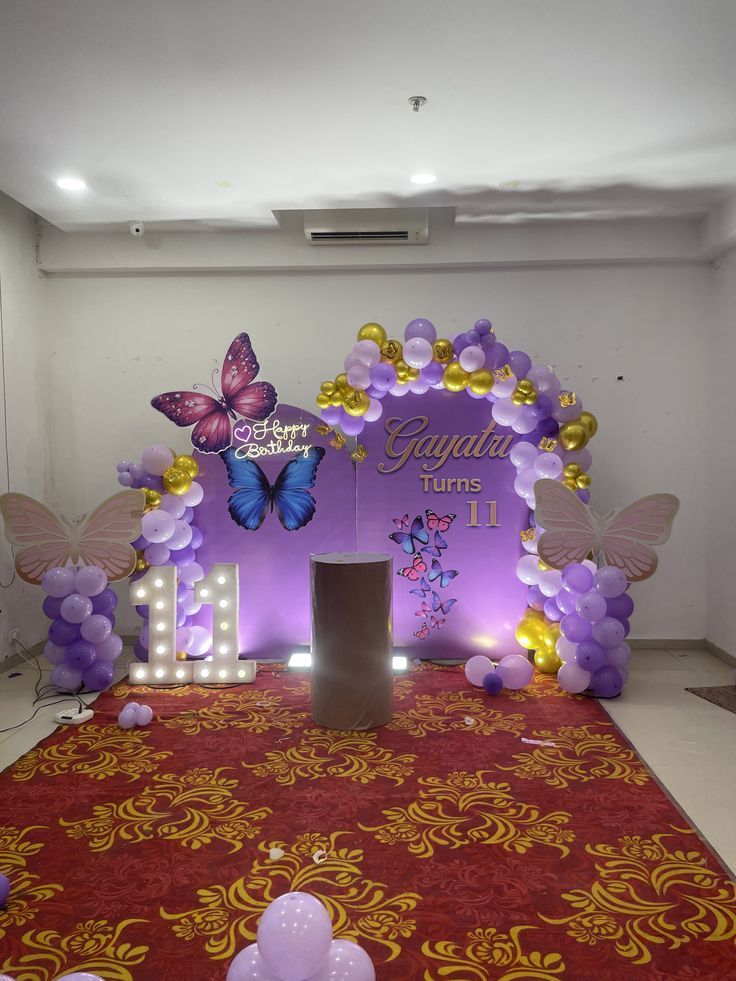 Butterfly theme birthday decoration 