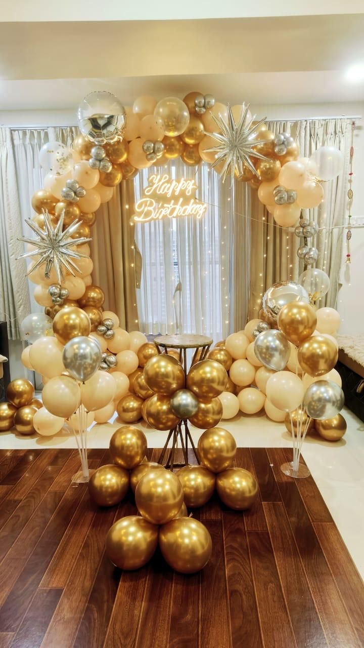 Sliver and golden primium ring decoration 
