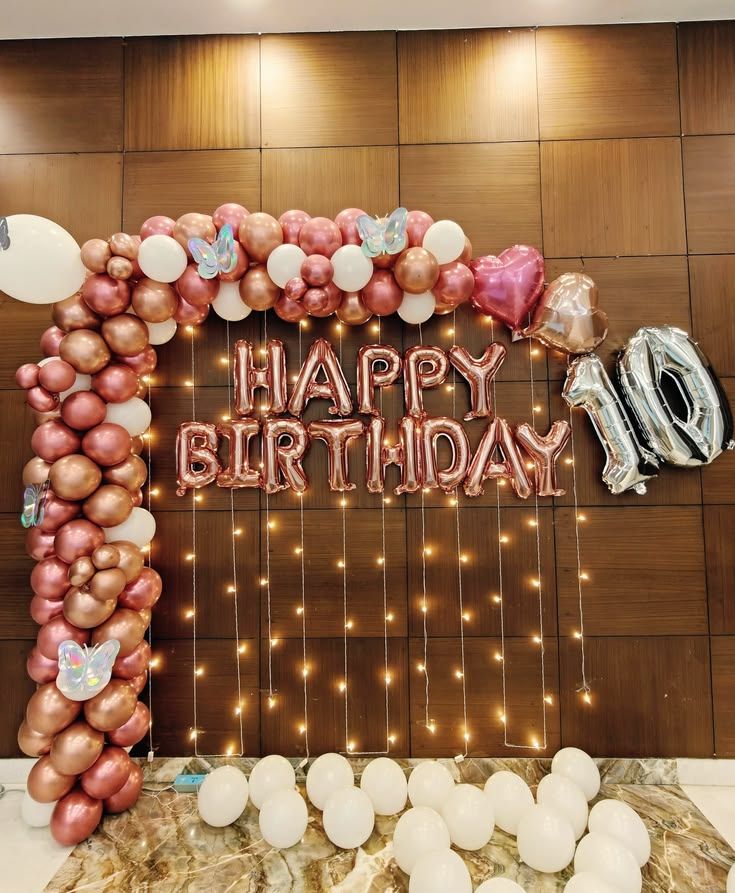 Balloon arch with light birthday decoration 