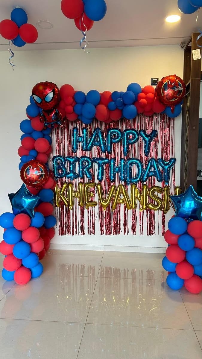 Spiderman theme decoration Arch on wall