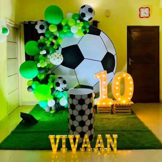 Football theme birthday decoration 