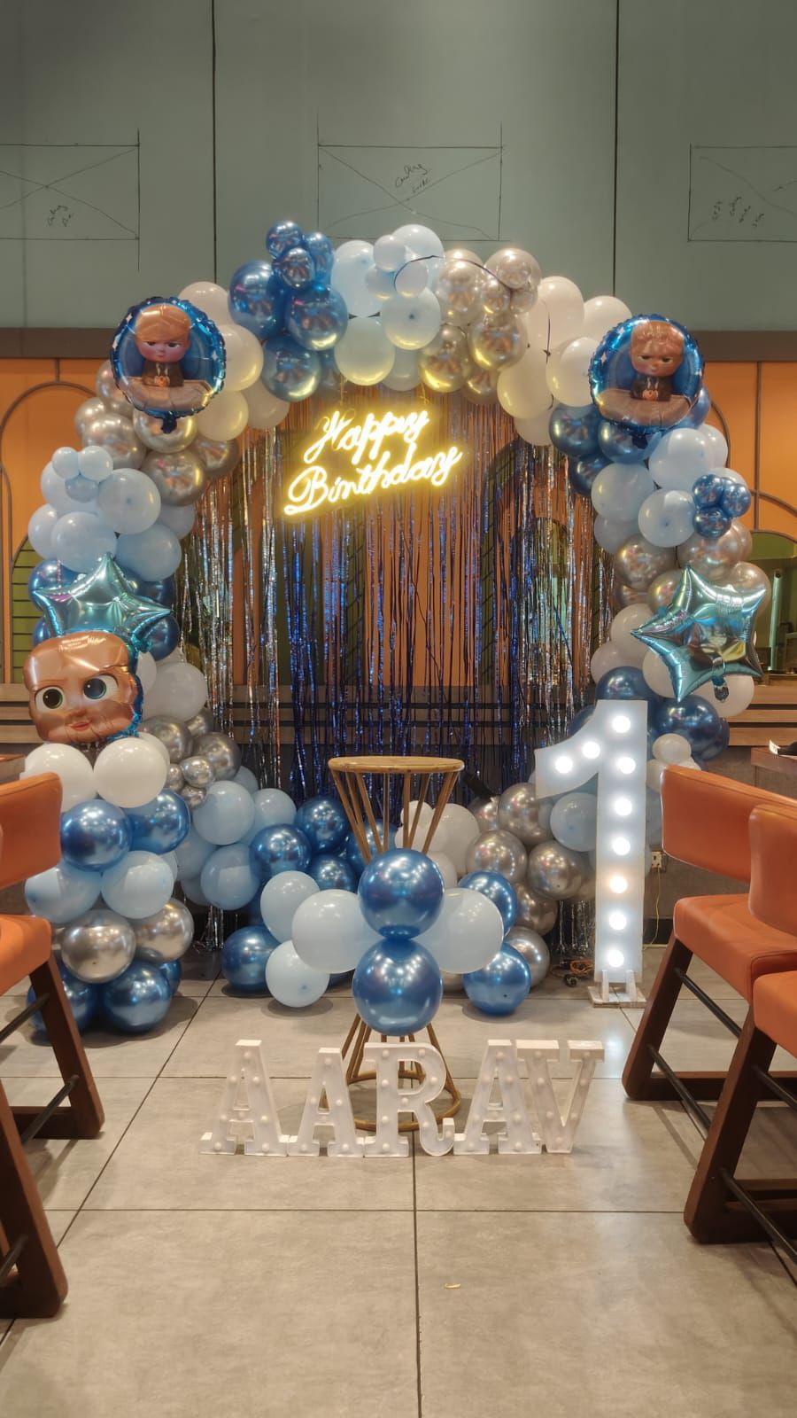Baby Boss theme birthday decoration 