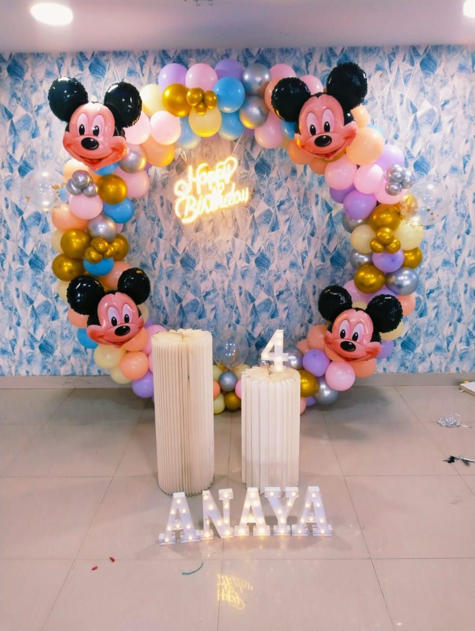 Miky mouse theme birthday decoration 